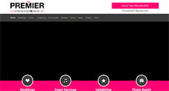 Desktop Screenshot of premierentertainmentandevents.com